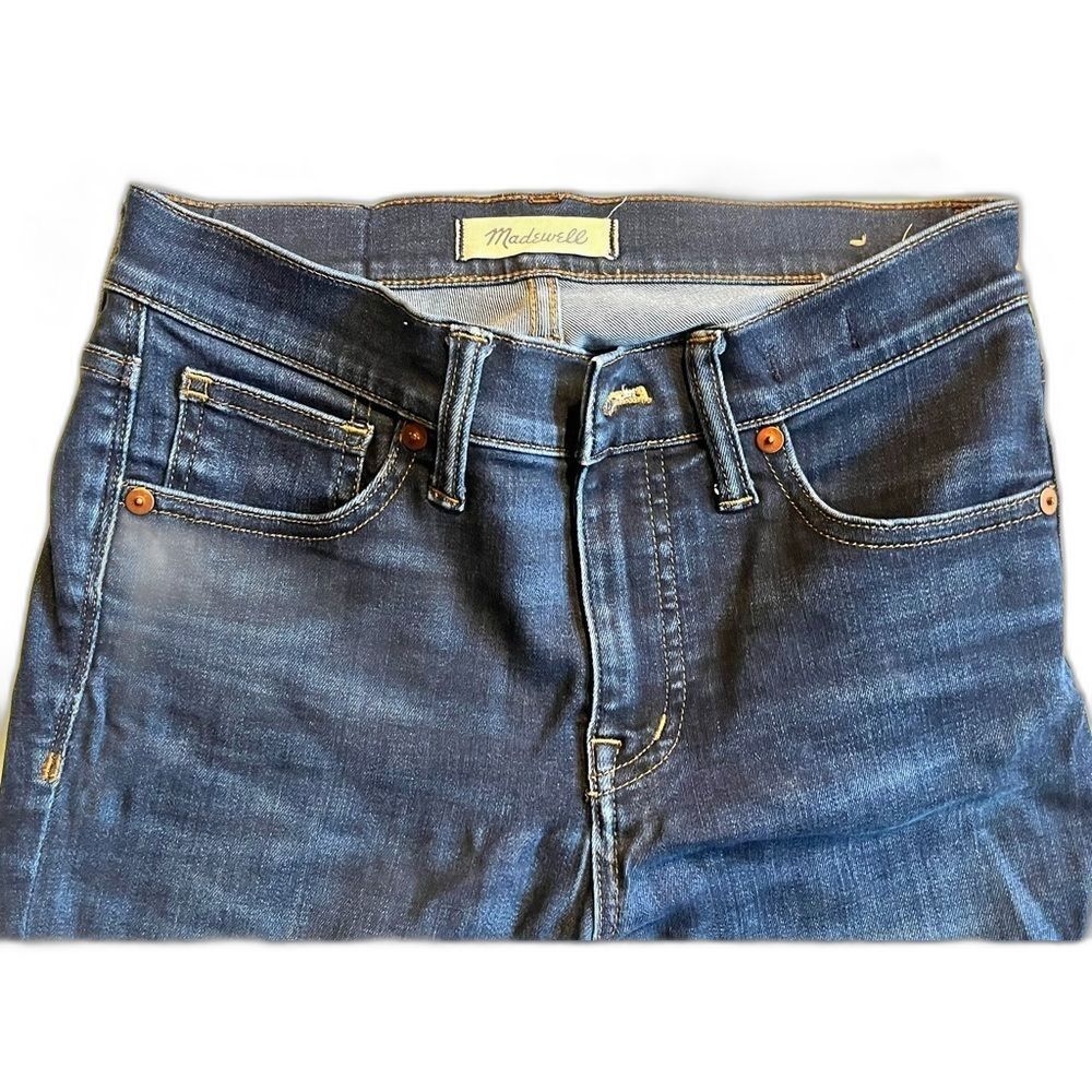 Madewell Women's Dark Blue 9 inch High Rise Skinny Jeans Waist 25 - Picture 3 of 12